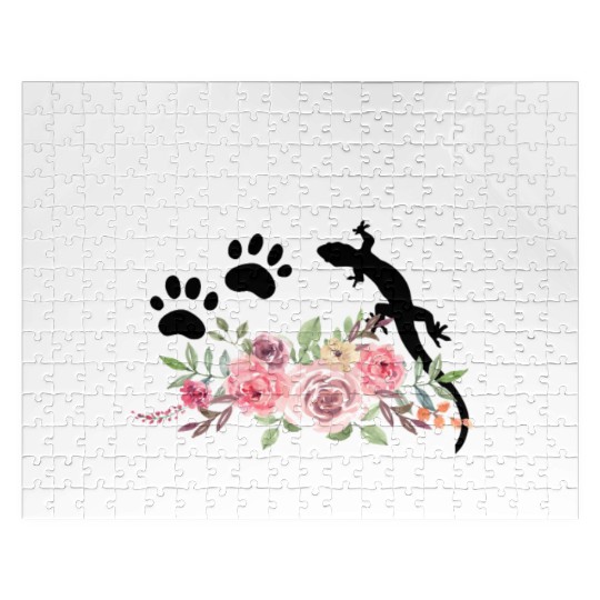 I Am Cat & Lizard Kind Of Girl Paws Jigsaw Puzzles