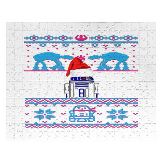 R2D2 Ugly Christmas Sweater Jigsaw Puzzles