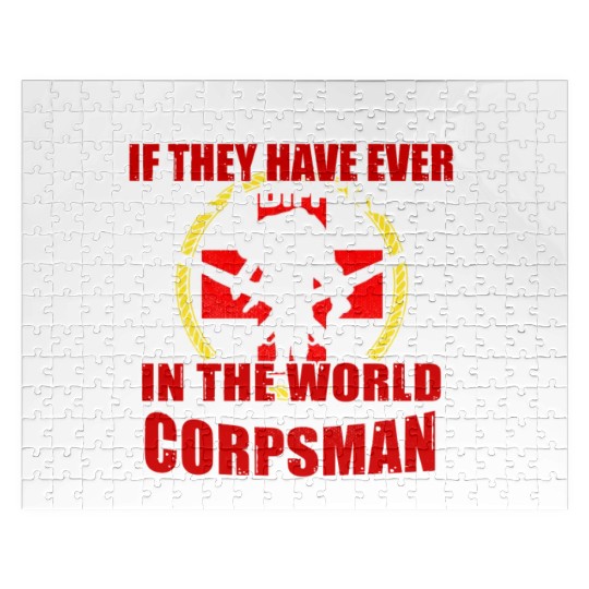 Devil US Navy Corpsman DOC Badass Army Veteran Jigsaw Puzzles