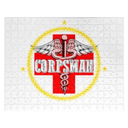 Corpsman Devil Doc Corpsman US Army Jigsaw Puzzles