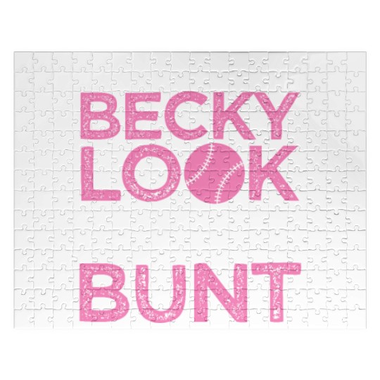 Oh My God Becky Look At Her Bunt, Softball Girl Jigsaw Puzzles