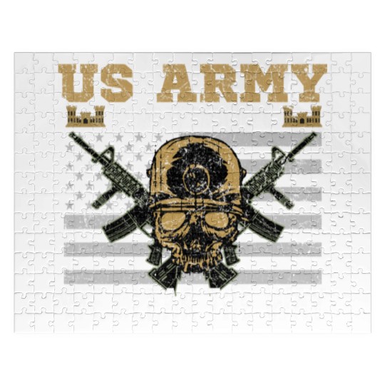 Vintage US Army Combat Engineer 12B Military Pride Jigsaw Puzzles
