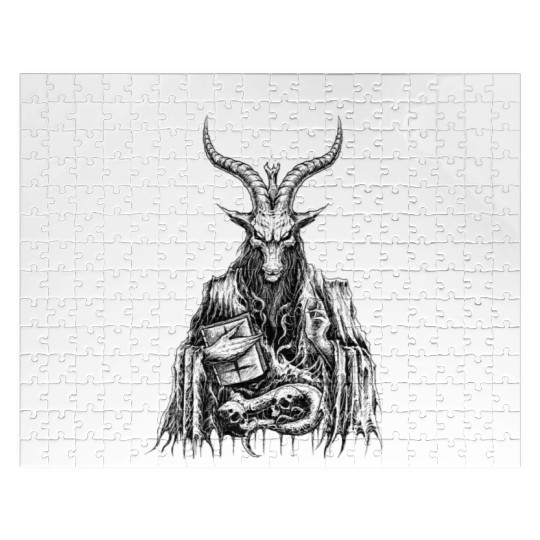 Demonic Baphomet Goat Jigsaw Puzzles