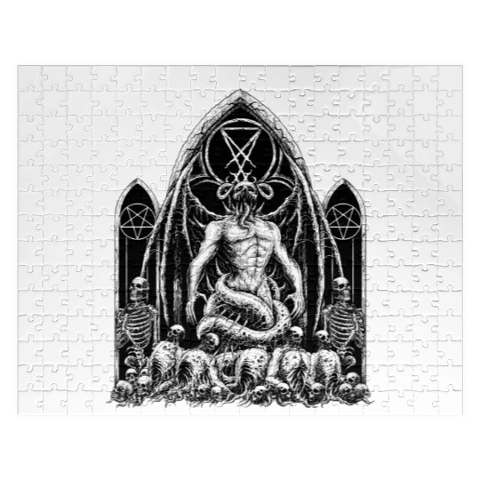 Gothic Satanic Demon Lucifer Jigsaw Puzzles