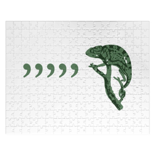 Comma chameleon Jigsaw Puzzles