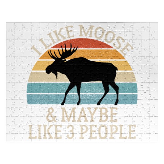 I Like Moose and Maybe Like 3 People Jigsaw Puzzles
