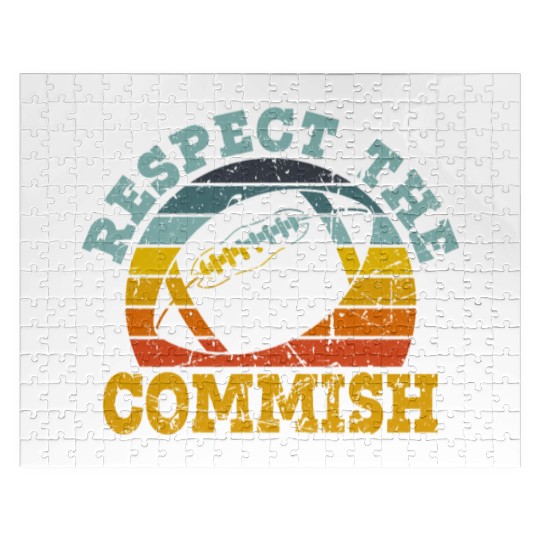 Respect the Commish Fantasy Football Commissioner Jigsaw Puzzles