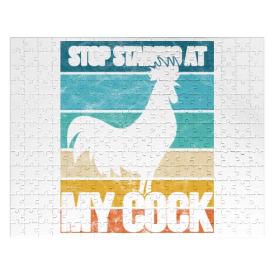 Cock Stop staring at my cock Jigsaw Puzzles