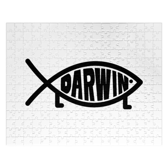 Darwin Fish with legs - Atheism Evolution Theory Jigsaw Puzzles