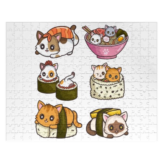 Sushi Cat Japanese Anime Jigsaw Puzzles