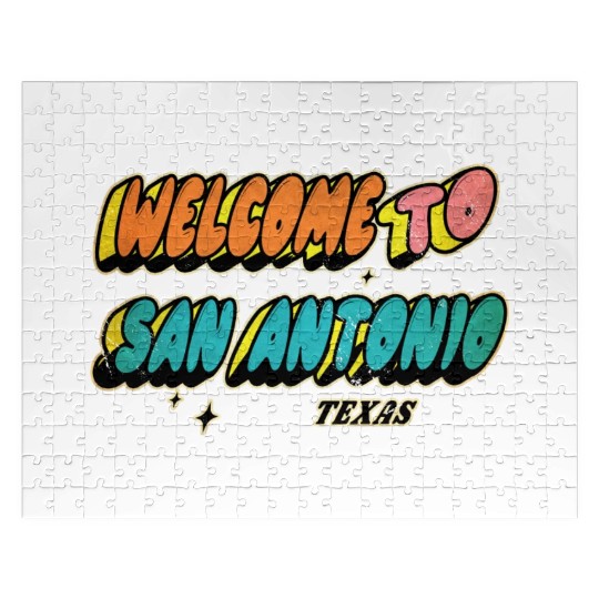 Welcome to San Antonio Texas Design Jigsaw Puzzles