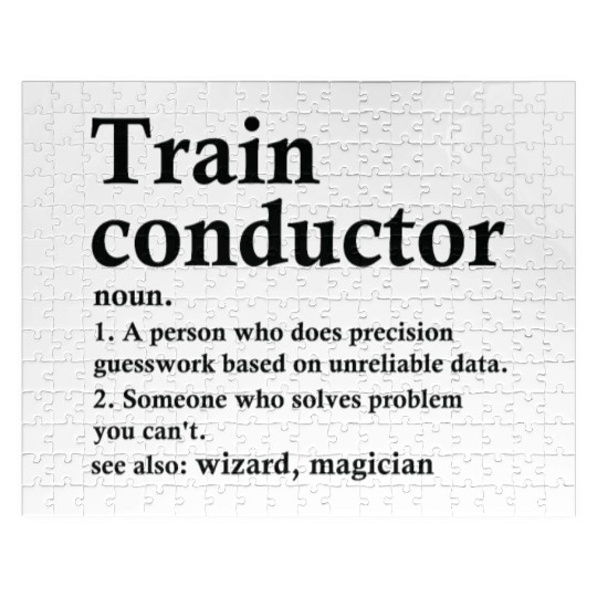 Train Conductor Definition Funny Occupation Jigsaw Puzzles