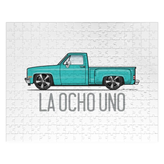 La Ocho Uno Light Turquoise Jigsaw Puzzles
