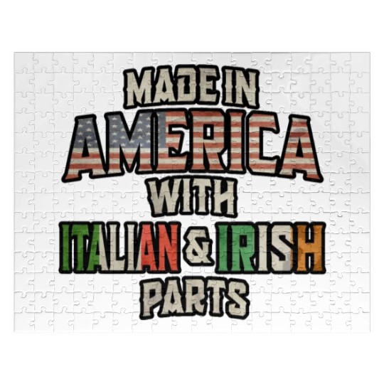 Italian And Irish Made In America Mix Heritage Vin Jigsaw Puzzles