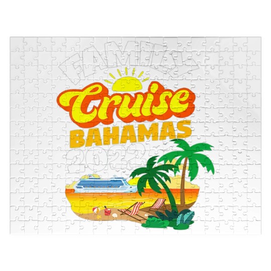 Family Cruise Bahamas Men Women Boys Girls Sailing Jigsaw Puzzles