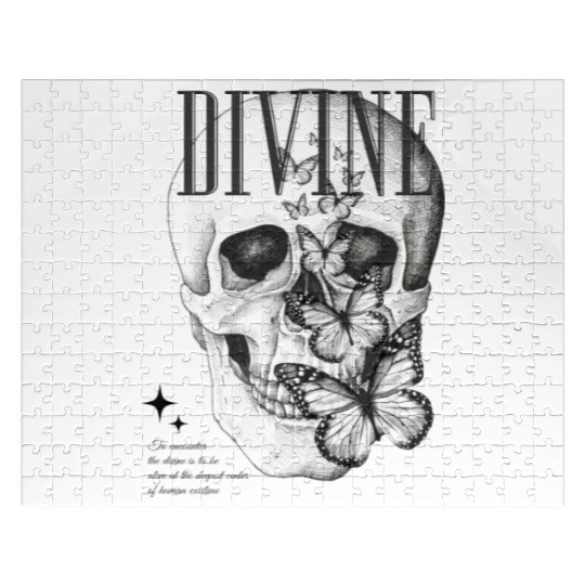 Divine Skull and Butterflies Jigsaw Puzzles
