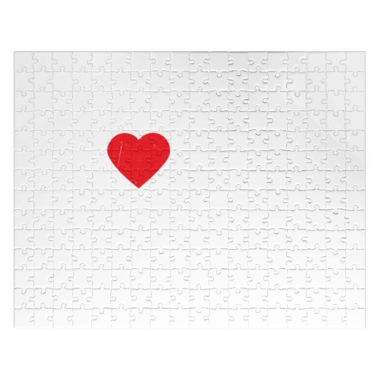 I Love My Boyfriend Grunge Heart Jigsaw Puzzles