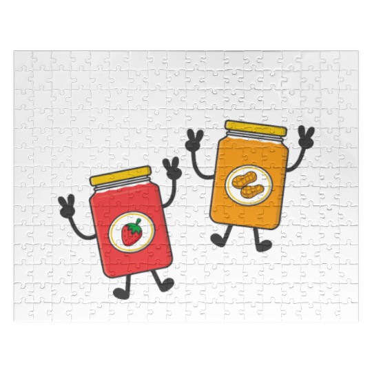 Peanni Butter Jelly Time Friend Peanut Strawberry Jigsaw Puzzles