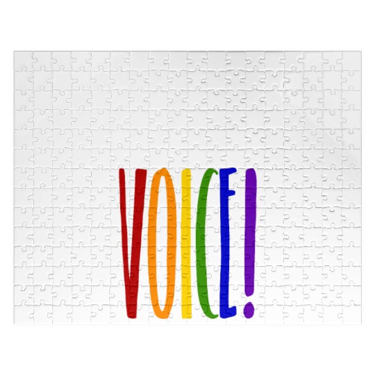 Use your voice! LGBTQ Gay Pride CSD Coming Out Jigsaw Puzzles