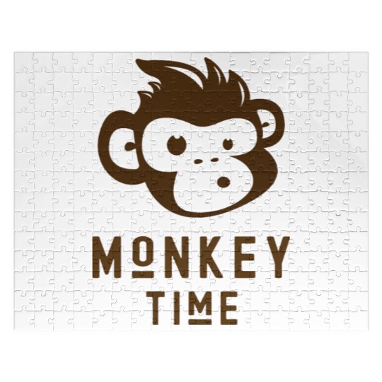 It's Monkey Time Cute Funny Monkey Face Jigsaw Puzzles