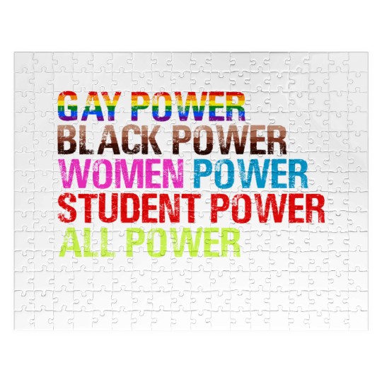 Gay Power Black Power Women Power LGBTQ Gay Pride Jigsaw Puzzles