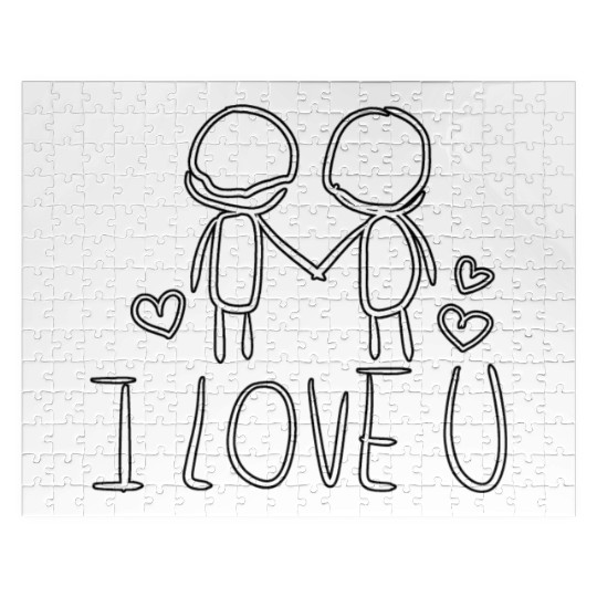 valentines day i love you gay couple Jigsaw Puzzles