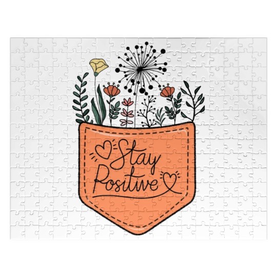Stay positive sublimation Jigsaw Puzzles
