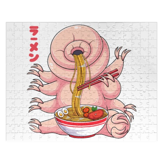 Kawaii Tardigrade Ramen Noodles Japanese Anime Noo Jigsaw Puzzles
