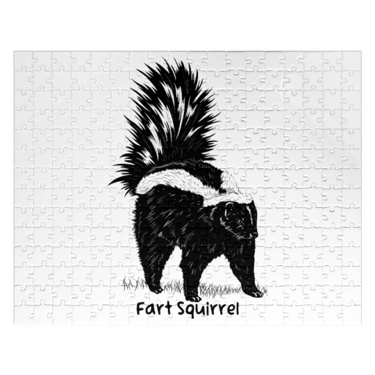 Skunk Fart Squirrel Funny Joke Wrong Animal Name S Jigsaw Puzzles