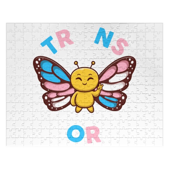 Transgender Monarch Butterfly Trans Form Kawaii Jigsaw Puzzles