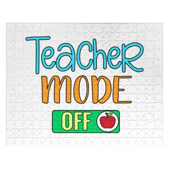 Teacher Mode Off Tie Dye Leopard Last Day Jigsaw Puzzles