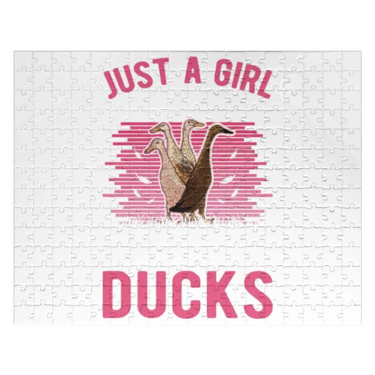 Just A Girl Who Loves Running Ducks Jigsaw Puzzles