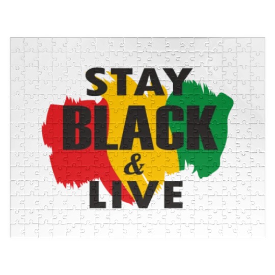 Juneteenth Day 1865, Stay Black And Live Jigsaw Puzzles