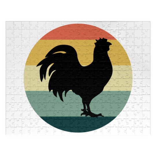 Chicken Lover Poultry Farmer Farming Vintage Retro Jigsaw Puzzles