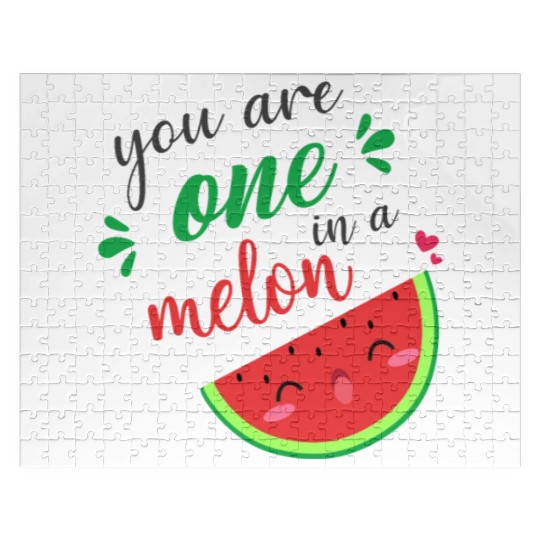 you are one in a melon- cute watermelon Jigsaw Puzzles