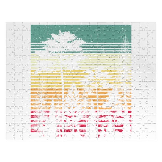 Retro Style Wildlife Trees Outdoors Nature Forest Jigsaw Puzzles