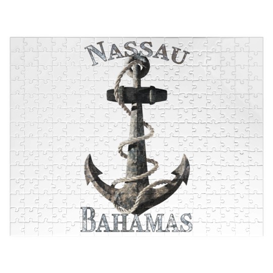 Nassau Bahamas Nautical Anchor Sailing Jigsaw Puzzles