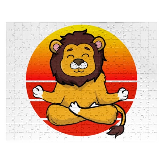 Yoga Lion, Meditation Yoga For Children And Jigsaw Puzzles