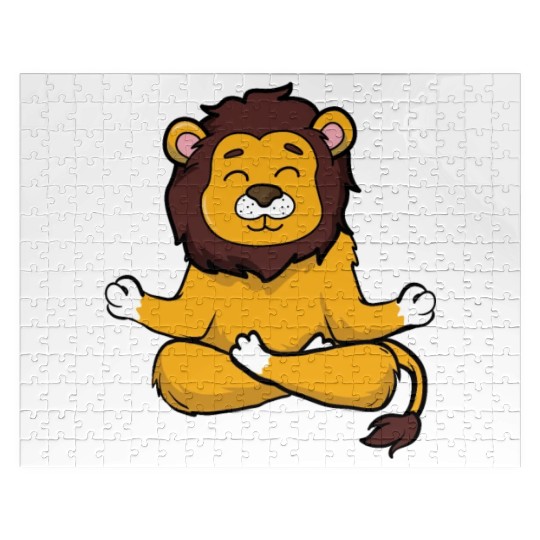 Yoga Lion, Meditation Yoga For Children And Jigsaw Puzzles