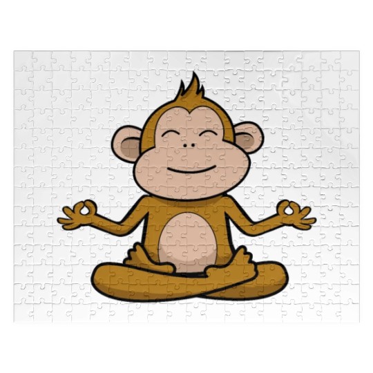 Yoga Monkey, Meditation Yoga For Children And Jigsaw Puzzles