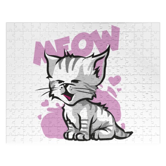 Sweet cute baby cat meow Jigsaw Puzzles