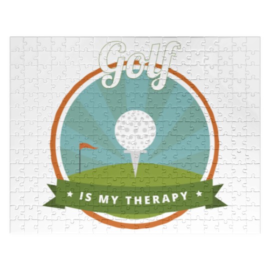 Funny Golf Is My Therapy Golfing Dad Fathers Day Jigsaw Puzzles