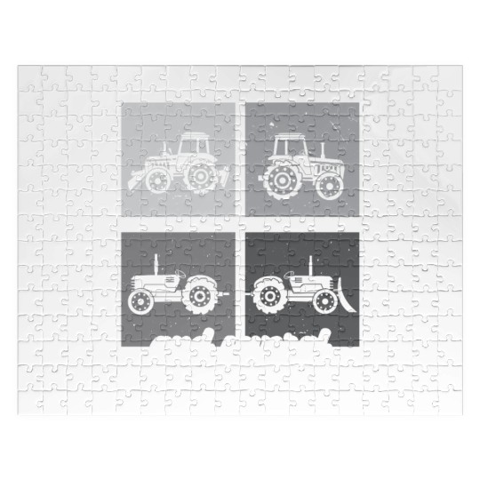 Love One Woman And Several Tractors Farming Farmer Jigsaw Puzzles