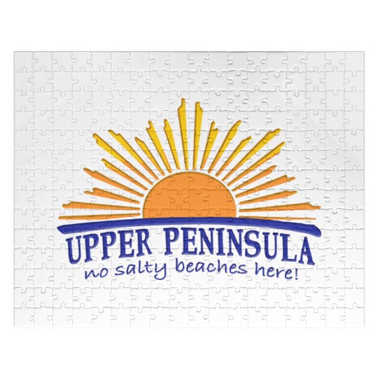 No Salty Beaches Here Upper Peninsula Up Michigan Jigsaw Puzzles