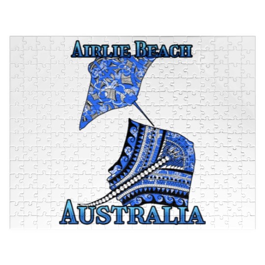 Airlie Beach Vacation Tribal Stingrays Jigsaw Puzzles