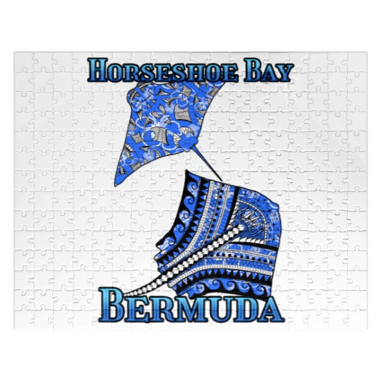Horseshoe Bay Vacation Tribal Stingrays Jigsaw Puzzles