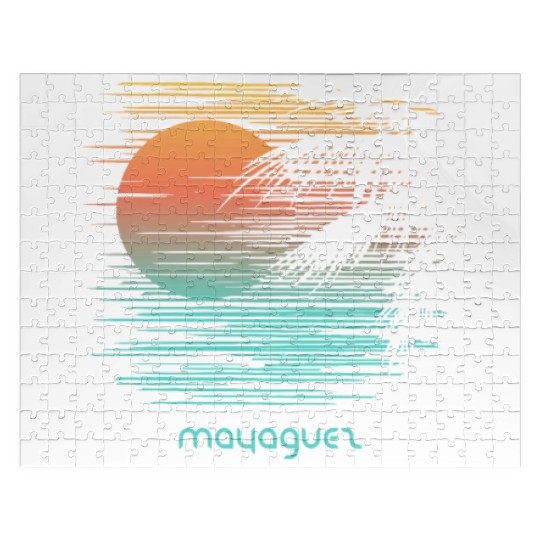 Artistic Mayaguez Puerto Rico Palm Tree Vacation Jigsaw Puzzles