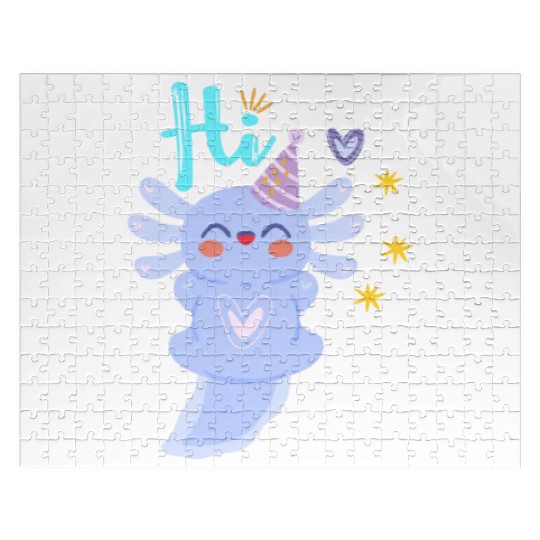 Baby Axolotl Art - 2 Jigsaw Puzzles