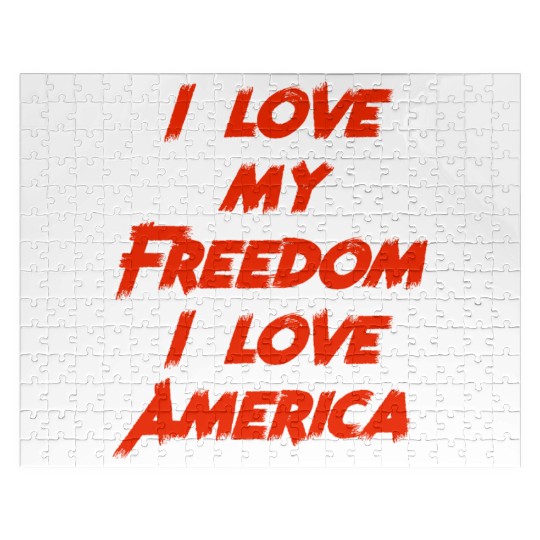 I love my freedom I love America Jigsaw Puzzles
