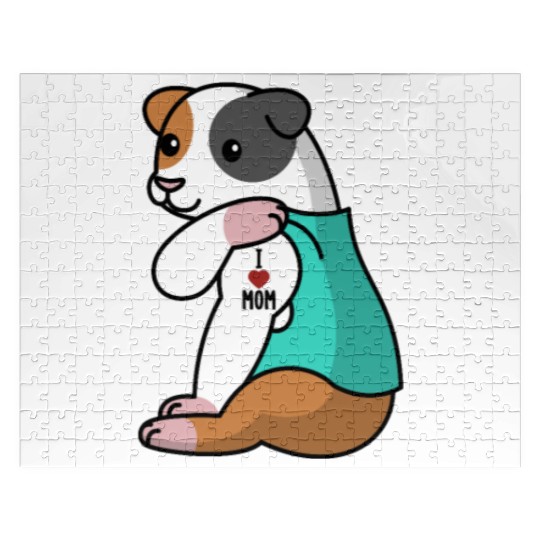 I Love Mom Tattoo Guinea Pig Jigsaw Puzzles